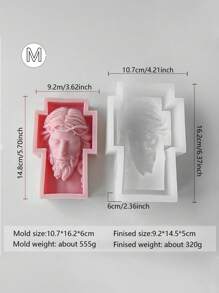 1pc Easter DIY Silicone Mold - Create Unique Cross Pendant, Resin, Candle Making, And More With Easy-To-Use Handmade Table Decoration Mold For Artistic Projects,Home Decor, Wax Crafting Accessory, Artistic Craft Tool