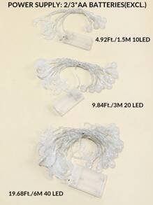 1pc 1.5/3/6m Plastic Ball Moon Decoration String Lights, Battery Powered Indoor Moon Decoration String Lights, Room Decor, Bedroom Decor, Wall Decor Lights, Holiday Decor Star Moon String Lights, Outdoor Decoration Lights - đèn vàng - Xem 8