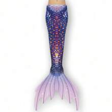 110 Purple  Mermaid Tail With Monofin - Multicolor - View 2