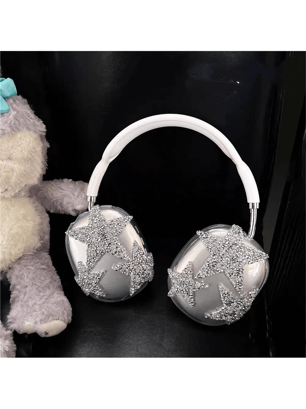 1個 スター型 シルバーカラー AirPods Max ヘッドホン用保護ケース
