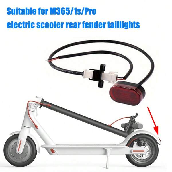 适用于小米电动滑板车 M365/1S/Pro 的配件套件 - 后尾灯扣固定夹和尾灯连接线