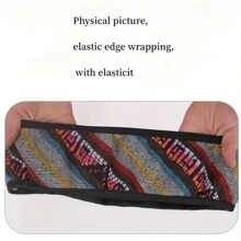 1 pieza Funda para volante bohemia sin forro interior, protector de volante de coche de material de lino, diseño hippie, antideslizante, transpirable, absorbente del sudor, se ajusta a volantes de 14,5-15,2 pulgadas, adecuado para automóviles y SUV del hogar