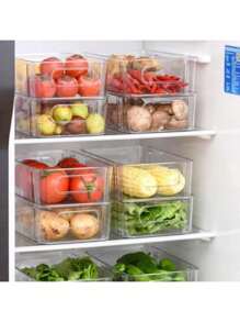 Multipurpose Organizer Can And Food Holder For Refrigerator Acrylic Cabinet - Transparente - View 9