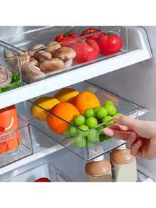 Multipurpose Organizer Can And Food Holder For Refrigerator Acrylic Cabinet - Transparente - View 7