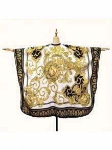 1 pieza Capa de corte de pelo con diseño de león - Delantal profesional de peluquería/barbería con cierre ajustable de , de poliéster, adecuado para estilistas y barberos, herramientas para el cabello, productos y accesorios para el salón de belleza, artículos esenciales de viaje, cepillo para el cabello, accesorios de barbero, secador de pelo, accesorios para el cabello, productos para el cabello, herramientas para el cabello, cosas para el cabello, cuidado del cabello, cepillo para cabello rizado, barbero, accesorios de barbero, equipo de peluquería, artículos esenciales de viaje, peinado, peluquería, cabello, viaje, productos para el cabello, herramientas para el cabello, cosas para el cabello, barbero, accesorios de barbero, barbería, equipo de peluquería - Multicolor - Ver 2