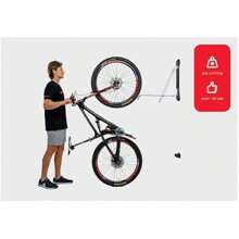 Bike Racks - Mountain Bike Rack - Wall Mounted Bike Storage Solution For Home Garage Or Bike Park - MTBRack-ChromePlated - View 3