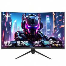KTC Monitor curvo para juegos de 32 pulgadas, 170 Hz, QHD 2K 1440p 2560 x 1440, 1 ms, HDR10, Freesync y G-sync, pantalla de PC sin marco VA 1500R, 125 % sRGB, reducción de luz azul, DP1.4, HDMI2.0, USB, H32S17 - Negro - Ver 2