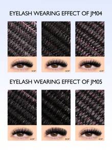 GROINNEYA 3/28Rows Individual Eyelashes Book Large Capacity 9-16mm Mixed Length Cluster Eyelashes For Beginner DIY At Home Eyelashes Extensions Set