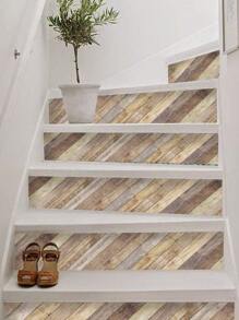 SUPSTICKER 1卷黄橡木纹楼梯贴纸，自粘耐磨PVC材质，即撕即贴，家居装饰美化贴纸，尺寸41.73x6.97英寸，贴纸，墙贴，乙烯基贴纸，家居装饰，春季装饰，焕新家居，Rama装饰贴纸，生日毕业礼物，地板砖，自粘地板砖，即撕即贴地板砖，客厅装饰，卧室装饰，厨房装饰