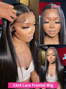 bling hair Perruque malaisienne en cheveux humains, 91 cm, densité 180 %, 33 x 10 cm, avec dentelle frontale transparente HD, pour femmes, perruque bon marché, nœuds décolorés, cheveux bling-bling