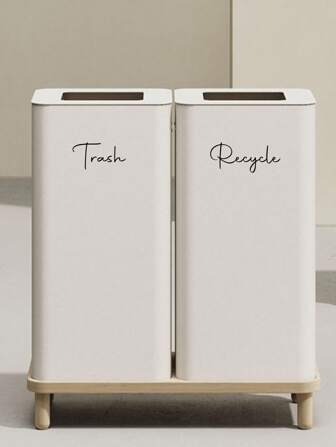 RandySticker 1/2 stuks Prullenbakstickers | Recycletipstickers Slaapkamer Keuken Badkamer Kamer Prullenbakstickers Bordstickers Huishoudstickers Gepersonaliseerde stickers