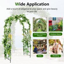 Garden Arch Arbor Trellis 7.2 Ft Metal Archway Patio Pergola For Climbing Plants - Black - View 5
