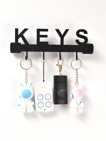 1pc KEYS HOME Wall Mounted Key Holder, Entryway Organizer With Hooks, Home Decor For Living Room, No-Drill