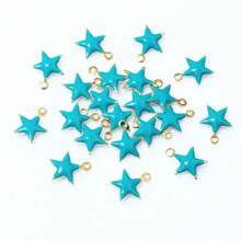 20pcs 8.5x7mm Enamel Small Star Charms Pendant Stainless Steel DIY Jewelry Making Accessories Findings For Bracelet Earrings