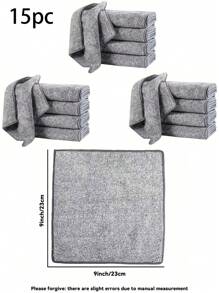 Bộ 10 khăn lau bếp bằng sợi nhỏ màu xám, khăn lau mềm thấm hút vết bẩn để lau kính, bàn nấu ăn, nồi, bát, vòi nước, máy hút mùi, khăn lau xe hơi, nhà bếp, phòng tắm, nhà ở, nhà cung cấp đồ dùng gia đình - giẻ xám - Xem 17