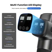 RENPHO Body Massager Muscle Massage Gun For Pain Relief Deep Tissue With 6 Massage Heads, Black - Black - View 5