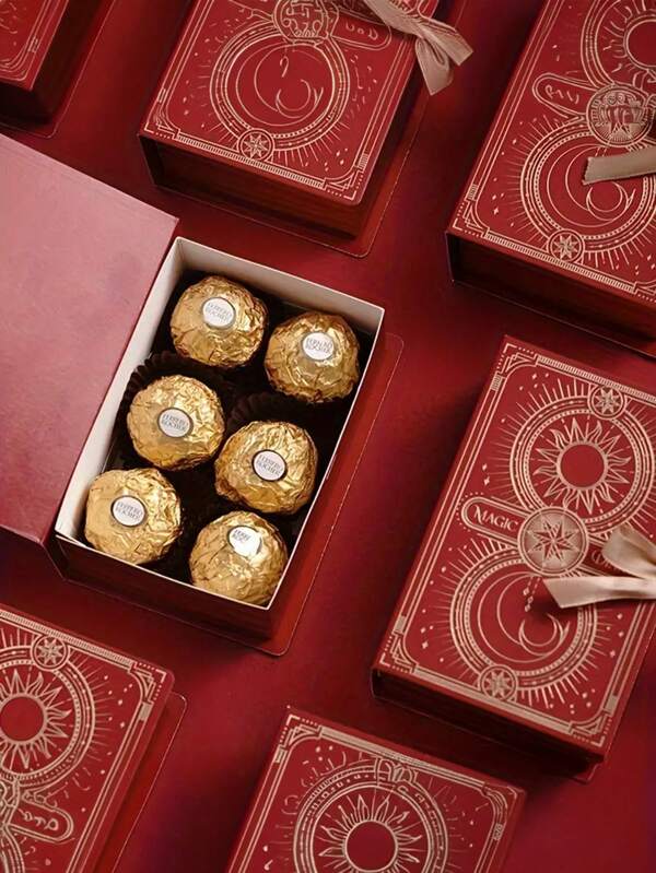 4/8pcs Creative Magic Book Shaped Gift Boxes, Wedding Birthday Party Chocolate Cookie Candy Jewelry Handicraft Packaging Boxes, Wedding Decorations, Wedding Supplies, Wedding Gifts