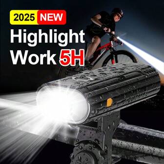 Night Cycling LED Bicycle Light Lightweight Mountain Bike Light Night Cycling Waterproof Bicycle Headlight USB Rechargeable Lighting Night Cycling Flashlight Simple Operation And Convenient To Carry