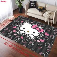 Sanrio Hello Kitty Soft Thick Non-Slip Carpet - Suitable For Bathroom, Living Room, Bedroom, Laundry Room, Hello Kitty Home Decor