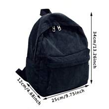 New  Backpack Fashion Women Corduroy Backpack College Women Solid Color School Backpack Travel Shoulder Bags For Teenagers
