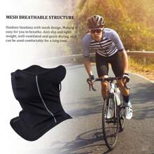 摩托车骑行冬季全脸面罩保暖摇粒绒男女款颈部保暖器，冬季，男女通用颈部保暖器，滑雪面罩，滑雪用管状围巾，摩托车，户外 - 黑色 - 查看 8