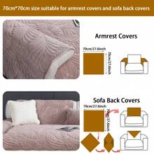 1 pièce Housse de coussin de canapé matelassée en peluche courte, brodée, convenant à toutes les saisons. Style anti-griffures de chat, antidérapante. Protecteur de canapé anti-animaux de compagnie pour canapés en L et 1/2/3/4 places (vendue individuellement)