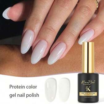 KiraPlan 1 件装蛋白凝胶指甲油冰透蛋清指甲油凝胶，适合个人使用，可用于美甲沙龙、女士圣诞礼物、美甲、DIY