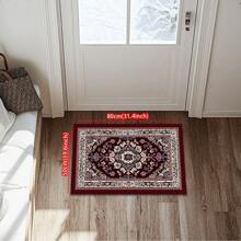1 pieza Alfombra estilo vintage, alfombra de baño de terciopelo suave, alfombra decorativa de cocina, lavable a máquina de secado rápido, apta para baño, sala de estar, dormitorio, oficina y otras habitaciones, decoración del hogar - Multicolor - Ver 7