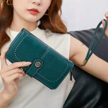 RFID Anti-Theft Brush Large Capacity Retro Long Wallet