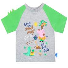 George Pig Pyjamas | Boys Dinosaur Peppa Pig Long Sleeve Pyjamas | George Pig And Dinosaur PJs | Officially Licensed - Multicolor - View 2