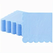 20pcs/Pack 6.3"X6.3" Yellow, Light Pink, Blue Folding Fan Shape Paper Napkins, Disposable Drink/Lunch Cocktail Napkins, Suitable For Daily Use, Luncheon, Dinner, Party, Wedding, Birthday, Events