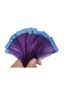 Tape In Hair Extensions Human Hair Seamless Remy Human Hair Tape In Extensions 20pcs 30g/Pack Purple Color