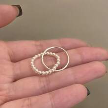 1 件腊肠狗珍珠可调节戒指，简约独特风格指环 - 彩色 - 查看 11