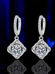 Stunning Windmill-Shaped 1 Carat Moissanite Sparkling Set - Unisex S925 Silver Jewelry For Everyone, Bohemian Style, Guaranteed Quality!