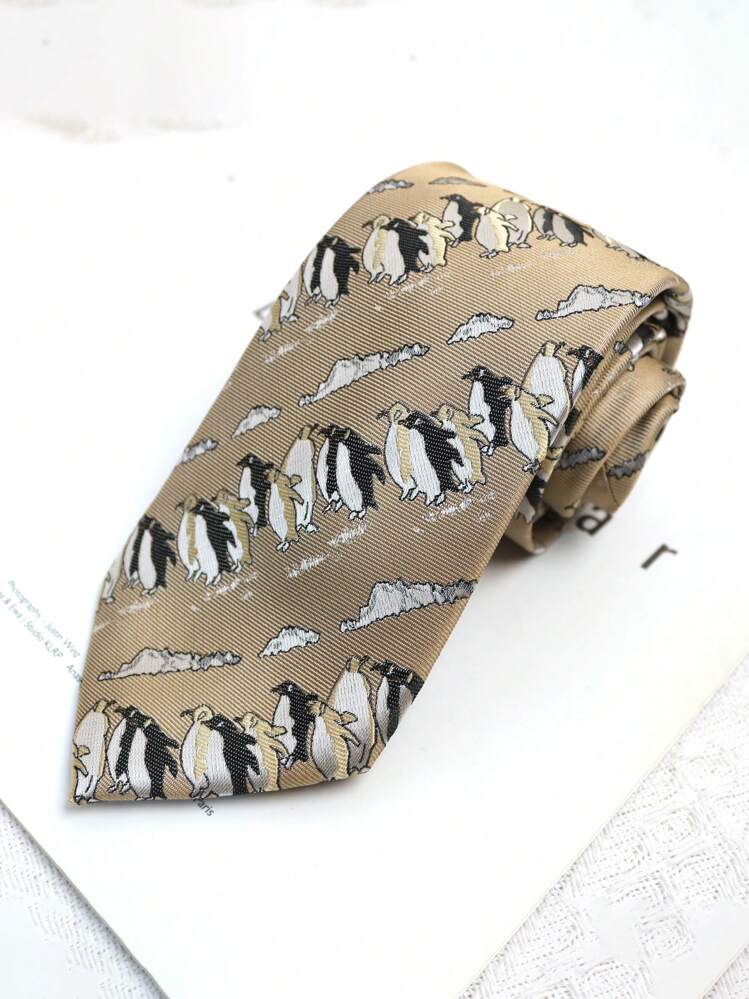1 st Cartoon Penguin Print Skinny Slips, Casual Streetwear för män och kvinnor - Multifärgad - Visa 4
