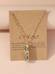 1 件百搭休闲凤凰柱设计吊坠项链，适合女士