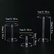 Acrylic Round Transparent Display Stand, Small Acrylic Display Stand For Cosmetics, Perfume, Jewelry, Watches - Clear - View 7
