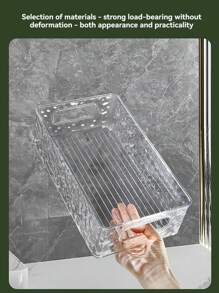 1 pieza Organizador de cosméticos transparente de lujo, caja de almacenamiento apilable para maquillaje, cuidado de la piel, lápiz labial, mascarillas de escritorio, de plástico acrílico, para vacaciones, playa, baño, colección de dormitorio, gran capacidad