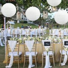 12PC White Paper Lanterns, White Paper Lanterns Decorative, Chinese/Japanese Hanging Round Paper Lanterns Lamp For Birthday, Wedding, Christmas, Bridal, Home Decor, Party Decoration