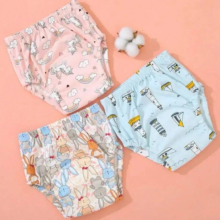 1PC Cotton Baby Diaper Newborn Training Pants Breathable Reusable Nappy 0-3Y