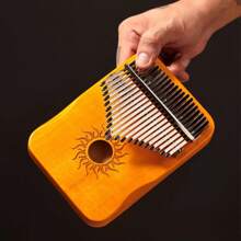 Hluru Kalimba 17 21 Key Kalimba Finger Piano Solid Maple Wood Kalimba Thumb Piano Keyboard Musical Instrument Mbira For Beginner - Beige - View 6