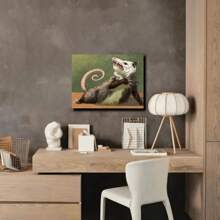 1 Pc Charming Raccoon Canvas Art With Christmas Wreaths Wooden Framed  Canvas Painting Thickness 2.25cm/0.9inch High Quality Wall Art Prints Poster Direct Hanging Wall Picture Decor For Home Gifts, Christmas Gift,Christmas Decoration,Living Room, Bathroom, Bedroom, Kitchen