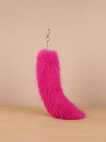 可爱狐狸尾巴设计汽车钥匙扣适合日常使用送给女性情人节的礼物