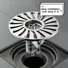 1pc Stainless Steel Floor Drain With Anti-Odor & Insect Prevention Bathroom Toilet Floor Drain Core Sewer Outlet Floor Drain Core Large Panel Insect-Proof Anti-Return Water Anti-Odor Floor Drain Universal Sealing Plug - Fit For Bathroom, Shower, And Kitchen Sink