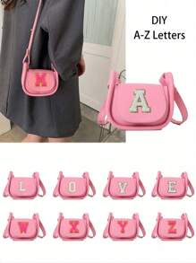 A Mini Casual, Versatile And Simple Solid Color Diy Pu Material Diagonal Shoulder Bag With 26 A-Z Letters. You Can Think Of It As A Lipstick Coin Purse That Be Worn On One Or Cross-Body. Suitable For Teen To Use When School, Traveling Shopping. Christmas, Thanksgiving, Valentine's Day, Friday Gifts. The Best Gift. - Multicolor - View 2
