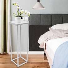 Miumaeov Modern Silver  Flower Stand - Multi-Tier Rectangular Plant Display Shelf For Weddings/Home Decor - 5kg Capacity - Free Standing (26x26x100cm) - 1 - View 5