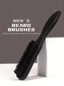 New Arrival Plastic Brown Nylon Salon Haircutting, Carving & Cleaning Brush For Men's Beard, Nail Cleaning Tool