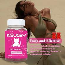 [1/2/3 Bottles], KISUGBY: Sexy Gummy Bears For Women, Fitness Enhancement Gummies For Women - Workout Support, Natural Vitamins, Shape Your Body, Volumize Your Body (180 Gummies) - 1 chai - Xem 3