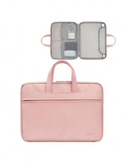 1PC笔记本电脑包11-12/13-13.3/14/15-15.6-16全开合男女大容量公文包便携多功能办公文件袋资料会议包笔记本电脑包商务公文包