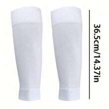 一套男士防滑足球袜和护腿板，防滑护腿板适用于篮球、足球、运动 - 白色 - 查看 4